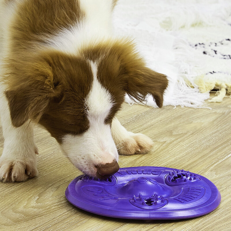 1 violeta lolojumdzīvnieku barības noplūdes rotaļlieta frisbija mājdzīvnieku piederumi pastaigu suņiem, suņu ķircināšanai, apmācāmiem suņiem un mājdzīvnieku apmācības frisbijiem