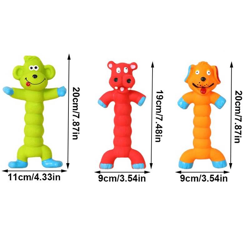 Suņu košļājamā rotaļlieta pērtiķim nīlzirgus formas gumijas mājdzīvnieku čīkstošas rotaļlietas maziem vidēji lieliem suņiem, izturīgas pret sakodieniem griežamiem zobiem Suņa skaņas rotaļlieta