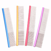 Hrebene na starostlivosť o domáce zvieratá, kefa z hliníkovej zliatiny pre psov, masážne nástroje na hraničné uzly, profesionálne salóny, čistenie mačacích chlpov, hrebene na polmesiac