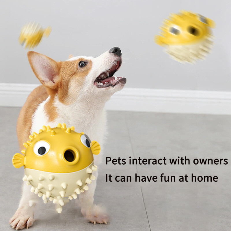 Pet Vocal Toys Leaky Food Design Čisti zubi, škripi zubima, otporan na ugriz Samozabava Interaktivne igračke Release Pet Energy Toy