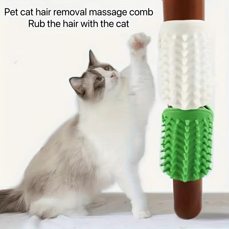 Котки, чесане, триене, домашни любимци, котки, епилация, масажен гребен, коте, подстригване, самопочистващ се стенен ъгъл Гребени за драскане за котки
