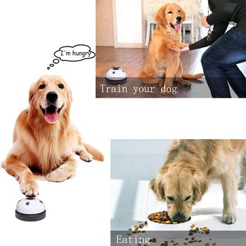 Pet Toys Bell for Dogs Διαδραστικό παιχνίδι που ονομάζεται Dinner Small Bells Footprint Ring Trainer Feeding Reminder for Teddy