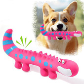 Играчка за дъвчене на кучета Latex Lizard Squeaky Pet Toys For Small Medium Dogs Interactive Funny Dog Sounding Training Toy Зоотовары
