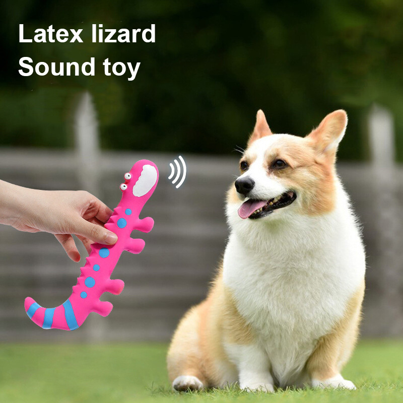 Играчка за дъвчене на кучета Latex Lizard Squeaky Pet Toys For Small Medium Dogs Interactive Funny Dog Sounding Training Toy Зоотовары