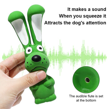 Παιχνίδι Dog Chew Rubber Rabbit Shape Pet Squeaky Toys for Small Medium Dogs Διαδραστικός καθαρισμός δοντιών Sounding Dog Toy Pet Supplies