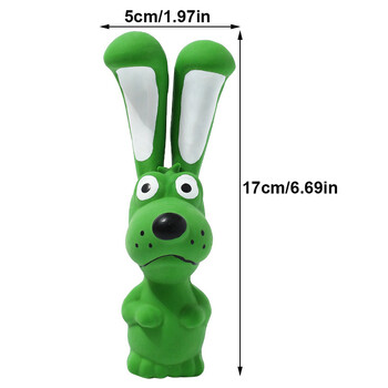 Παιχνίδι Dog Chew Rubber Rabbit Shape Pet Squeaky Toys for Small Medium Dogs Διαδραστικός καθαρισμός δοντιών Sounding Dog Toy Pet Supplies