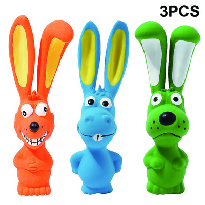 Pas Gumena igračka za žvakanje u obliku zeca Pet Squeaky Igračke za male srednje pse Interaktivno čišćenje zubi Zvučna igračka za pse Potrepštine za kućne ljubimce