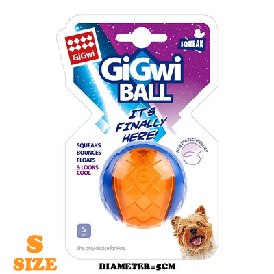 Gigwi Pet Rotaļlietas Interaktīvās suņu bumbiņas G-Ball sērijas squeaky Balls suņu rotaļlietas 2,5 collas maziem/vidējiem suņiem, bouncy un dažādas krāsas