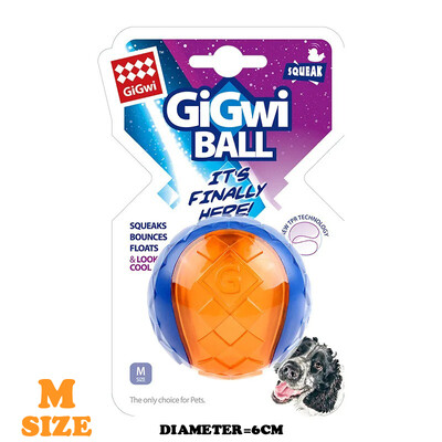 Gigwi Pet Rotaļlietas Interaktīvās suņu bumbiņas G-Ball sērijas squeaky Balls suņu rotaļlietas 2,5 collas maziem/vidējiem suņiem, bouncy un dažādas krāsas