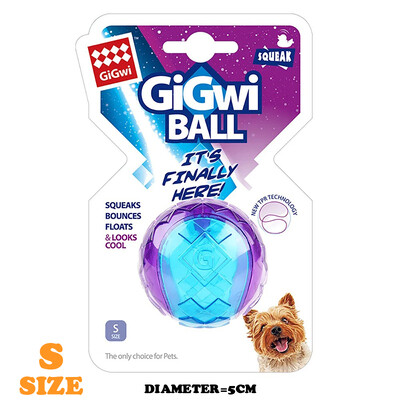 Gigwi Pet Rotaļlietas Interaktīvās suņu bumbiņas G-Ball sērijas squeaky Balls suņu rotaļlietas 2,5 collas maziem/vidējiem suņiem, bouncy un dažādas krāsas
