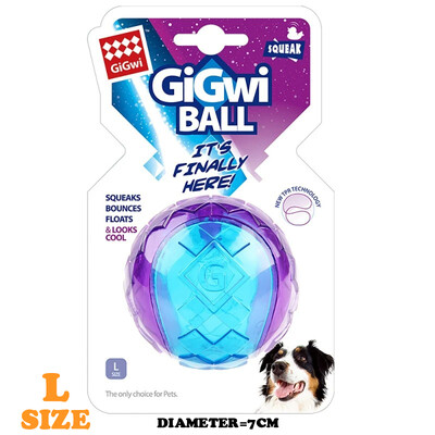 Gigwi Pet Rotaļlietas Interaktīvās suņu bumbiņas G-Ball sērijas squeaky Balls suņu rotaļlietas 2,5 collas maziem/vidējiem suņiem, bouncy un dažādas krāsas
