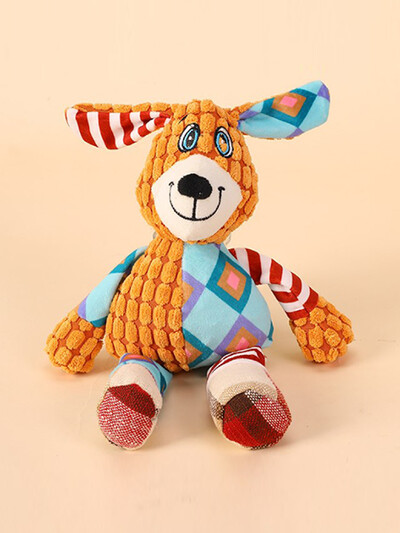 Плюшени играчки за кучета Животни във форма Устойчиви на ухапване Скърцащи играчки Вельветови играчки за кучета за малки големи кучета Кученца Аксесоари за обучение на домашни любимци