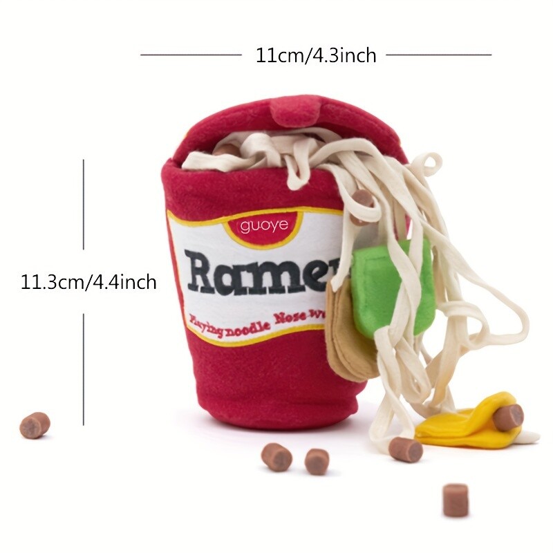 Igračka za njuškanje psića, slatke igračke za njuškanje ljubimaca, dizajn instant rezanaca Puppy Chew Squeaky Toy Oprema za kućne ljubimce Interaktivno dohvaćanje Igra za