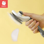 Kimpets Mājdzīvnieku kaķu ķemme Suņu suka Mājdzīvnieki Smalkas, rupjas adatas ķemme Pašattīrošs mājdzīvnieku matu noņemšanas līdzeklis Kaķiem Kopšanas rīki Suņiem Aksesuāri