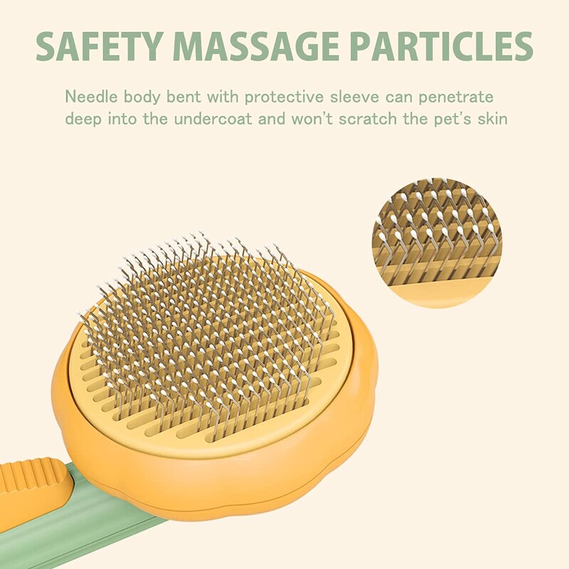Pumpkin Pet Češalj za njegu mačaka Samočisteća glatka četka za mačke, štene, zeca Uklanja labave podloge i češalj za zapetljanu dlaku