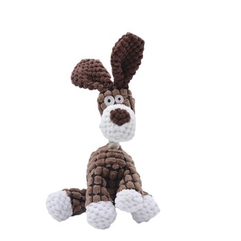 1бр Donkey Dog Squeak Звукова играчка за малки кучета Cartoon Animals Плюшена играчка за кучета Interact Training Toeth Cleaning Toy на едро