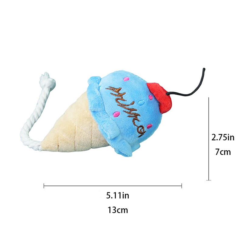 Super Pet Dog saldējuma formas plīša rotaļlieta, kas rada skaņas, interaktīva mājdzīvnieku suņu rotaļlieta, ko var izmantot iekštelpās un ārā