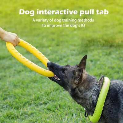 Играчки за кучета Pet Flying Disk Training Ring Puller Anti-Bite Floating Interactive Supplies Dog Toys Агресивна играчка за дъвчене