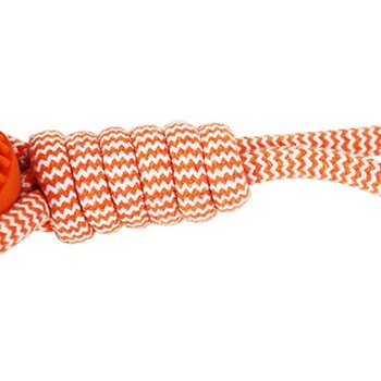 Pet Tooth Cleaning Chewing IQ Treat Ball Dispensing Food Bite Chew Knot Training Tugging Playing Rubber Rope Dog Ball Toys