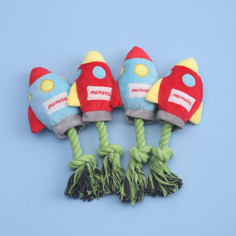 Plišana igračka za pse u obliku rakete Igračke za žvakanje otporne na ugriz Samt Igračke za pse za male velike pse Štenci Dodaci za dresuru kućnih ljubimaca