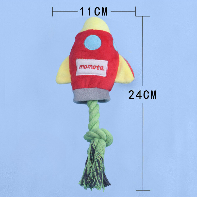 Plišana igračka za pse u obliku rakete Igračke za žvakanje otporne na ugriz Samt Igračke za pse za male velike pse Štenci Dodaci za dresuru kućnih ljubimaca