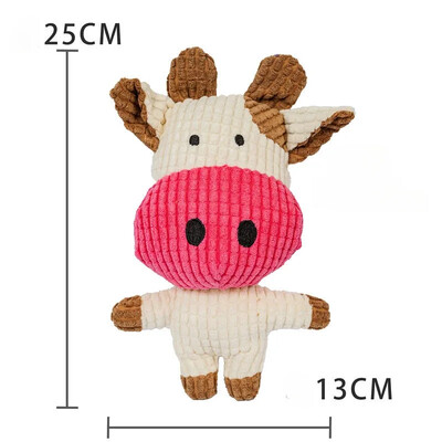 Cute Pig Elephant Molar Training Decompress Interactive Dog Sound Toy Устойчива на ухапвания Плюшени домашни кучета Squeak Toys за малки кучета