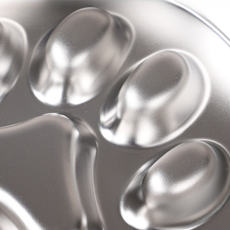 21,5 cm/8,46 collas mājdzīvnieku barošanas trauks, pretaizrīšanās bļoda, liels suns 304/201 nerūsējošā tērauda dzeramais ūdens, apaļa zivju kaula suņa ķepa