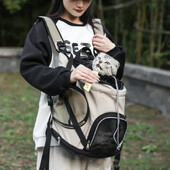 Vienkrāsains, liela ietilpība, viegla kaķu soma Go Out pārnēsājama mājdzīvnieku somas turētājs elpojošs Oksfordas auduma pārnēsājama mājdzīvnieku mugursoma