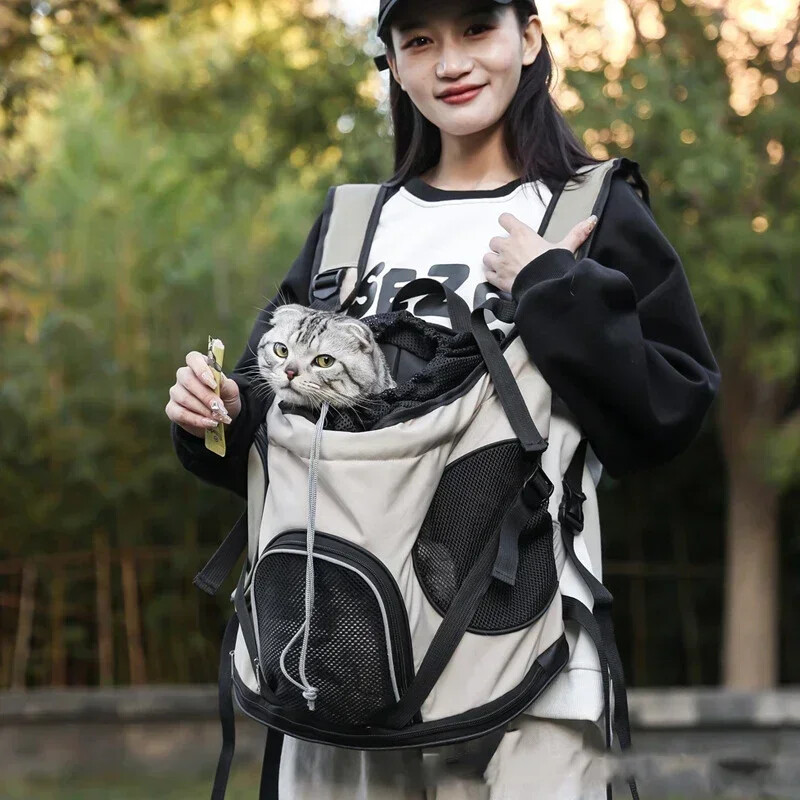 Vienkrāsains, liela ietilpība, viegla kaķu soma Go Out pārnēsājama mājdzīvnieku somas turētājs elpojošs Oksfordas auduma pārnēsājama mājdzīvnieku mugursoma