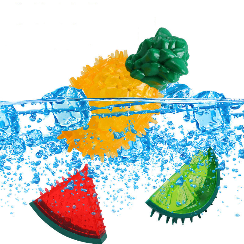 Igračka za žvakanje za kućne ljubimce Višekratna igračka za pas i mačku za zube Ljeto za hlađenje Lubenica Ananas Limun Izdržljivi led Igračke u obliku smrznutog voća