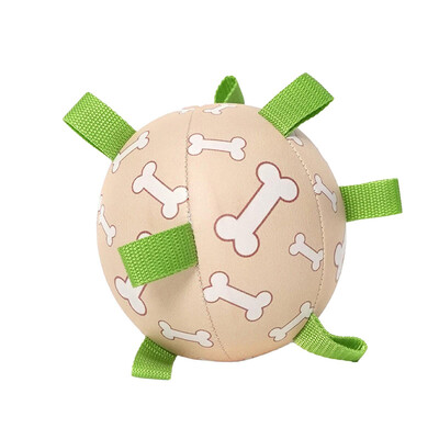 Jauna suņu vilkšanas rotaļlieta āra suņu bumba elastīga čīkstoša futbola suņu bumbas rotaļlieta Daudzfunkcionāla suņu mājdzīvnieku interaktīva bumba