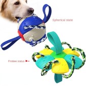 Suņu futbola bumba Interaktīvas mājdzīvnieku rotaļlietas Salokāmas bumbas molāra rotaļlieta āra treniņbumba kucēnam, košļājamā suņa aksesuāri