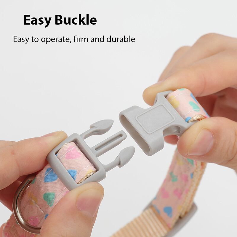 Jauka mājdzīvnieka kaklasiksna Airtagam Regulējama kakla siksna kaķim mazam sunim, izturīga kaķa kaklarota kucēna apkakle Sirds formas apdruka