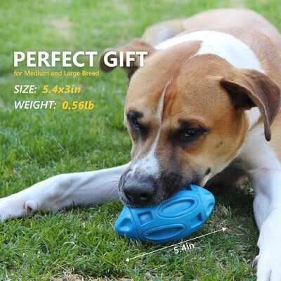 Играчки за кучета Rugby Dogs Resistance Bite Dog Rubber Chew Molar Cleaning Teeth Interactive Training Game Pet Puppy Ball Toy Supplies