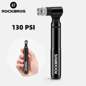 ROCKBROS 130PSI Mini pumpa za bicikle Aluminijska legura Prijenosni bicikl otporan na padove Ultralaka ručna zračna pumpa MTB biciklistička pumpa za brdsku cestu