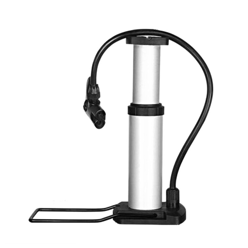 Velosipēda pēdas aktivizējams grīdas sūknis ar mērinstrumentu mini pārnēsājams gaisa sūknis velosipēda velosipēda automašīnas riepas grīdas sūknis