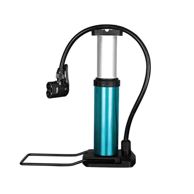 Velosipēda pēdas aktivizējams grīdas sūknis ar mērinstrumentu mini pārnēsājams gaisa sūknis velosipēda velosipēda automašīnas riepas grīdas sūknis