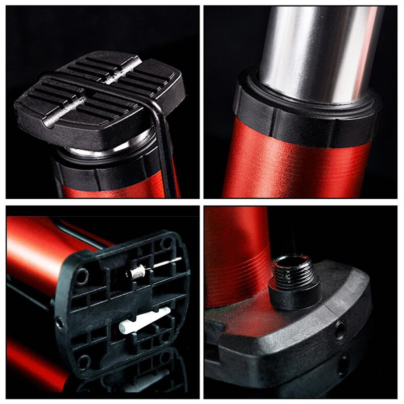 Velosipēda pēdas aktivizējams grīdas sūknis ar mērinstrumentu mini pārnēsājams gaisa sūknis velosipēda velosipēda automašīnas riepas grīdas sūknis