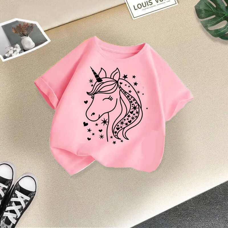 Tarpvalstybiniai mergaičių marškinėliai, vaikiškas naujas vasarinis stilius, trumpomis rankovėmis, universalios viršutinės dalies vidutiniams ir dideliems vaikams, vasariniai drabužiai, užsienio prekyba, vaikiškų drabužių tendencijos