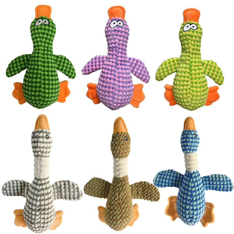 Mieli šunų pliušiniai žaislai naminių ančiukų cypimo žaislas šuniukui Garsas laukinių žąsų kramtomas žaislas mažiems vidutiniams dideliems šunims Dantų valymui