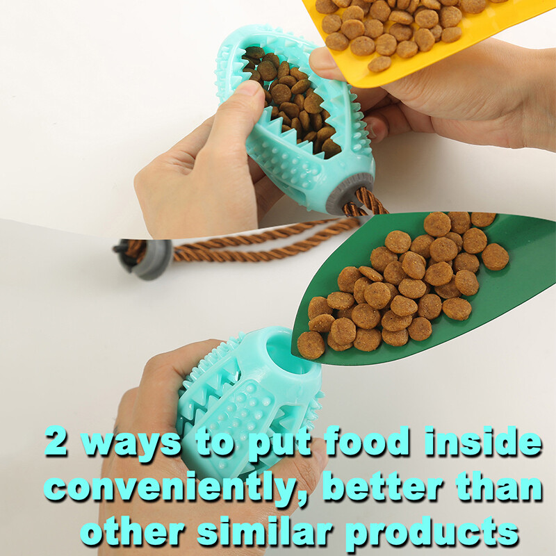 Šunų kramtomasis žaislas, skanėstas dėl nutekančio kamuoliuko dėlionė Žaisk naminių gyvūnėlių lėto tiekimo dozatorius Linksmas šuniuko dantų valymas mažiems šunims Buldogo reikmenys