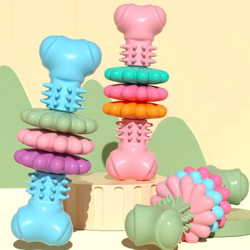 Žaislai naminiams gyvūnėliams Šunų kramtymas Mėsiški kauliniai žaislai TPR Kaulų tipas Kelių mėsos gabalai Įkandimams atsparių dantų žaislų rinkinys Šuns kaulų žaislų reikmenys