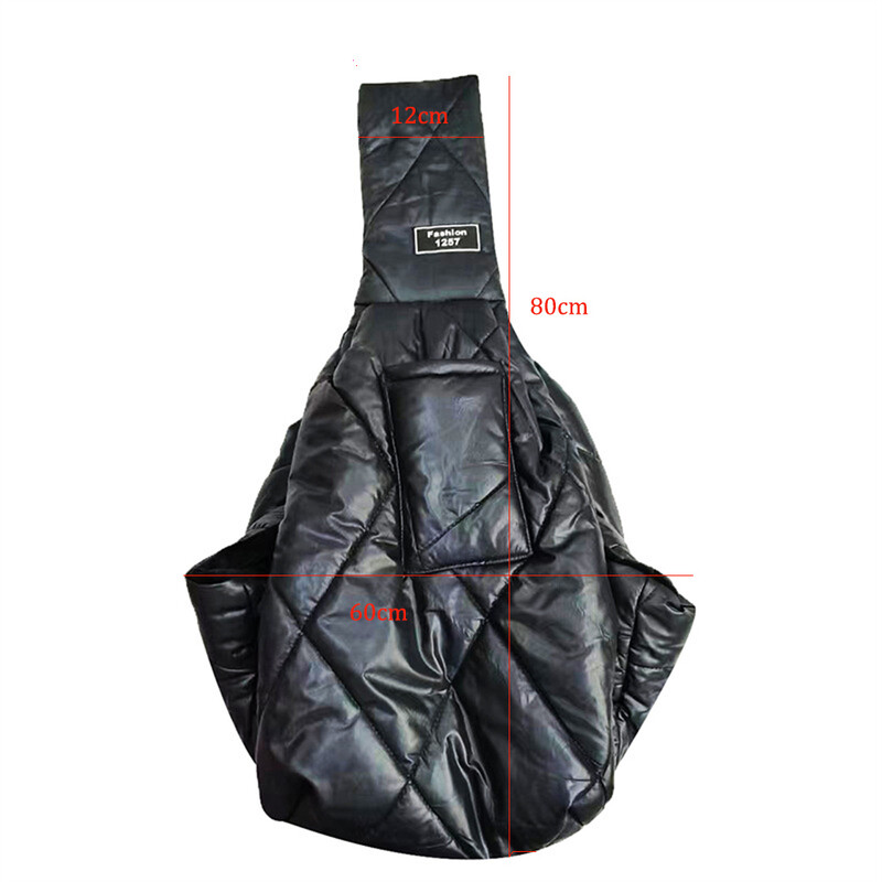 Ērta suņu kaķu soma Ziemas silta mājdzīvnieku suņu pārnēsāšanas soma āra ceļojumu krūšu somas Sling rokassomiņa kucēnam viena plecu soma