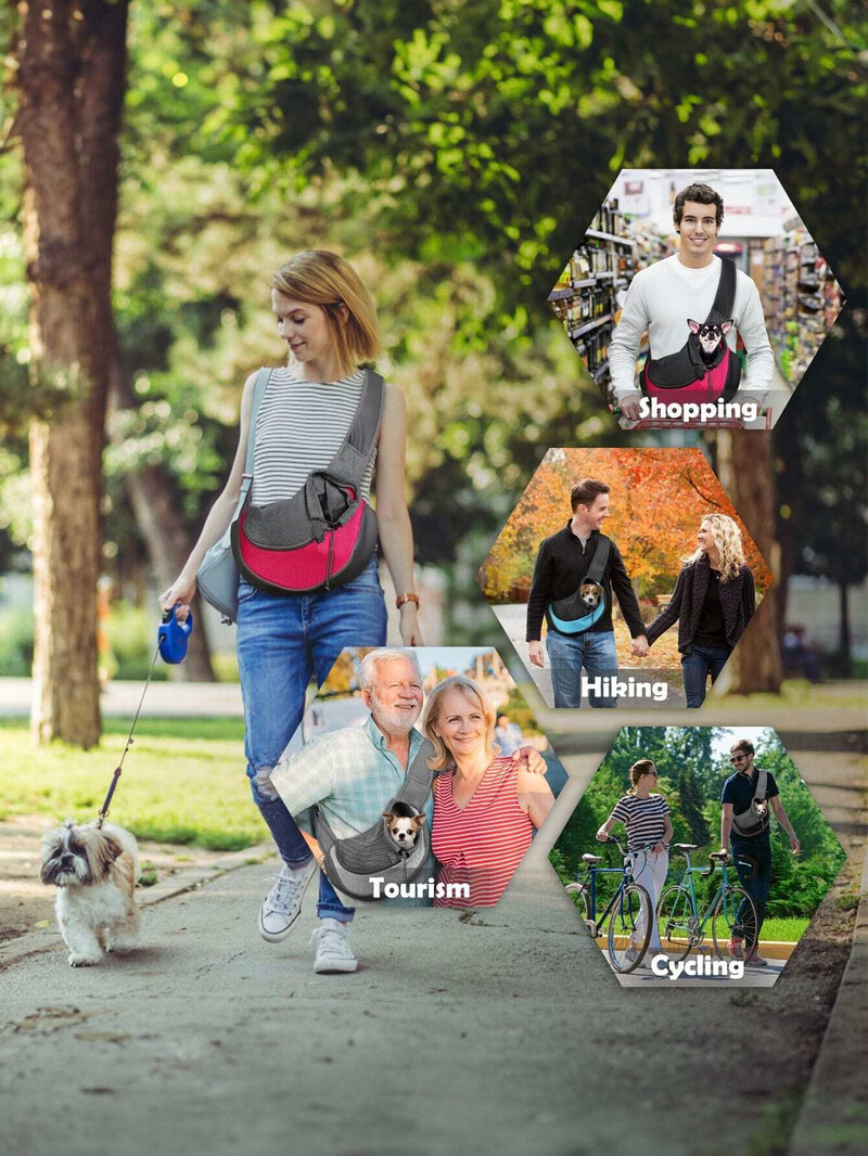 Torba za pse Nosiljka za kućne ljubimce Puppy Carrier S/L Putna torba za pse na otvorenom Mrežasta torba za nošenje na ramenu Oxford Sling Ručna torbica Torbica Držač za Yorkie Chihuahua
