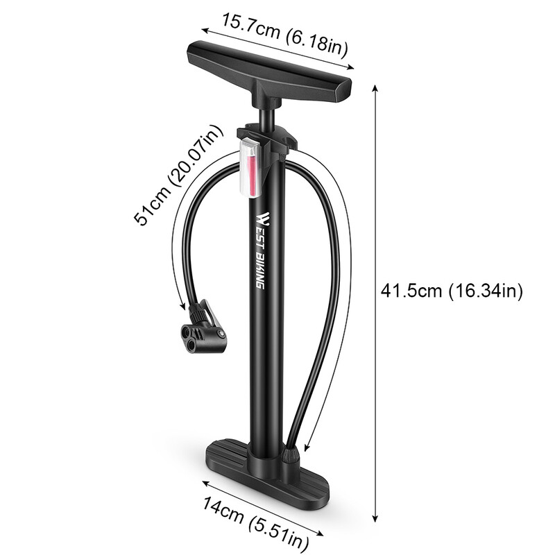 Velosipēda gaisa sūknis 160PSI augstspiediena pārnēsājams nerūsējošā tērauda velosipēda sūknis Schrader Presta vārstu piepūšamais MTB šosejas velosipēda piederums