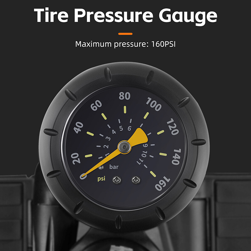 WEST BIKING velosipēda sūknis 160 PSI pārnēsājams tērauda vertikālais sūknis Schrader Presta Valve Inflator MTB šosejas velosipēdu sūkņa velosipēda piederumi