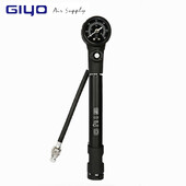 GIYO GS-41E MTB velosipēda riepu sūknis un amortizatora sūknis 300PSI augstspiediena mērinstrumentam dakšai un aizmugurējai balstiekārtai ar stiprinājuma kronšteinu