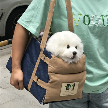 Dog Car Seat Carrier Cat Carrier- Dog Car Seat on Car Hostrest Τσάντες ταξιδιού για Cats Dogs, with Carrying Strap Dog Carriing Carrier Console Carrier