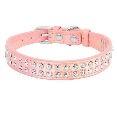 Bling Ogrlica za pse s ogrlicom od vještačkih dijamanata, slatki psići, ogrlice za mačke, ogrlice za kućne ljubimce s kristalima, podesiva za male pse, mačke Pitbull