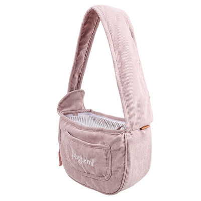 Pārnēsāšanas soma kaķiem un maziem suņiem Viegla mājdzīvnieka plecu soma Mazgājama velveta elpojoša ceļojumu soma čivavas Jorkšīrai